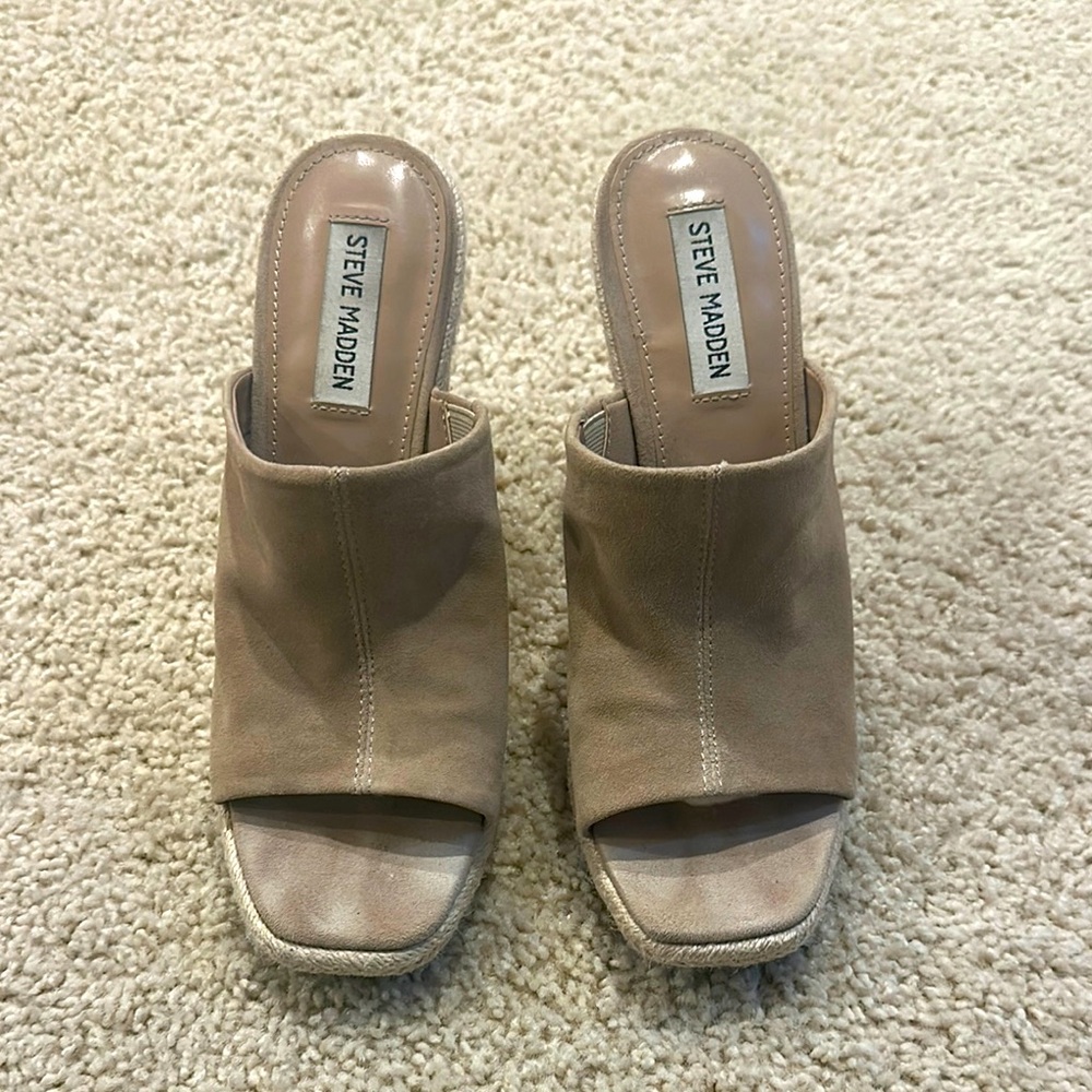 Steve Madden Women's Tan Slide Sandals